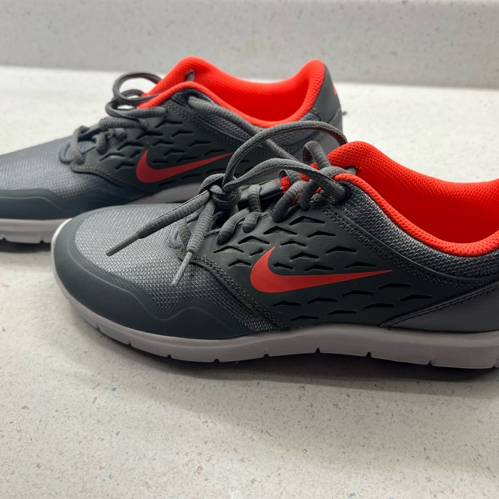 Gray and Orange Nike Athletic Shoes